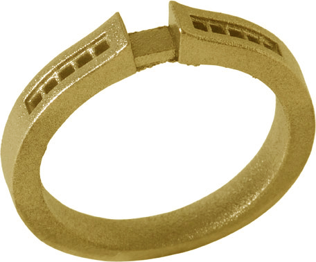 CORPS DE BAGUE SL33 MULTI-PIERRES OR JAUNE 750ème